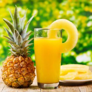 Pineapple juice for a flatter stomach. 